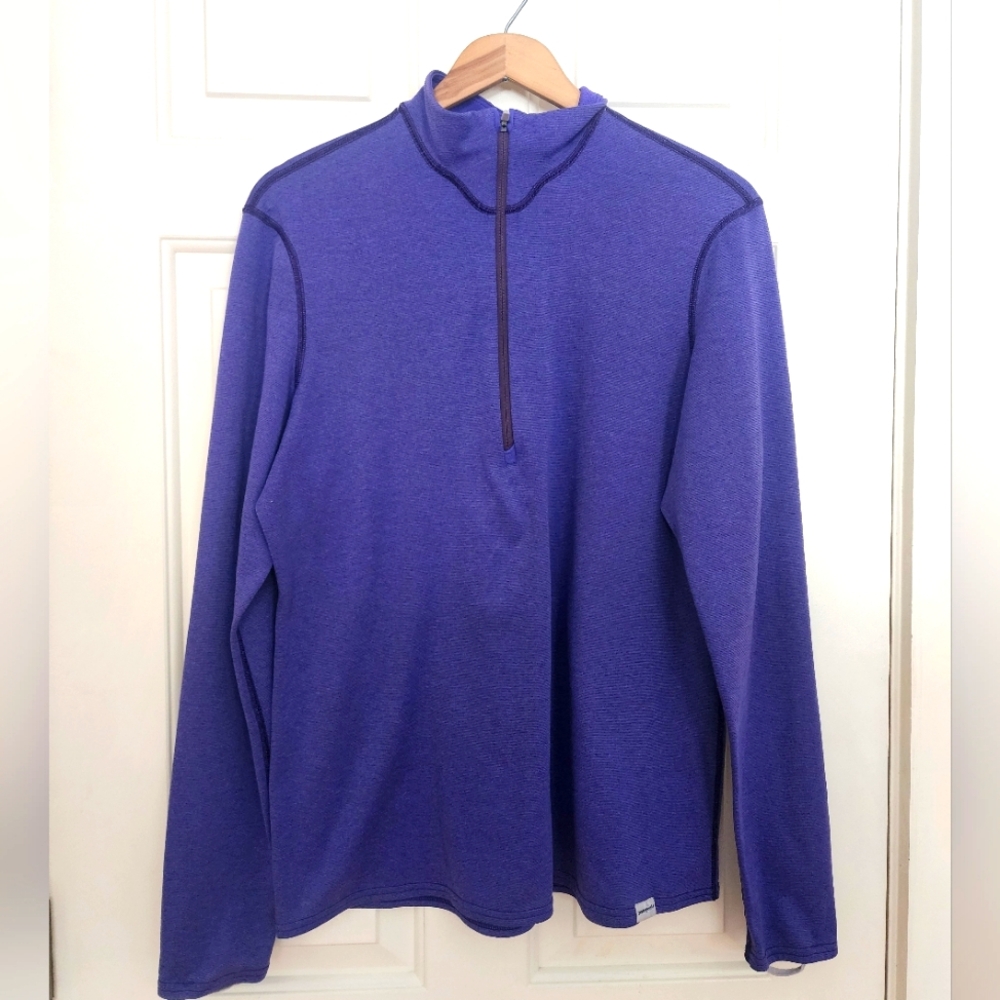 Patagonia Purple Quarter Zip Top Capilene 3 Midweight Base Layer Pullover